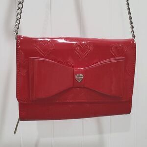 Betsey Johnson Xodani Crossbody Red  Bow Wallet Purse, Nwot